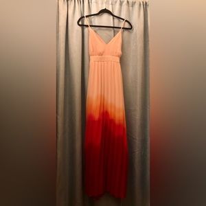 “Allison & Kelly” Pink Pleated Formal Dress